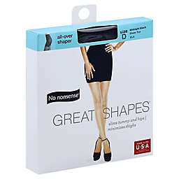 No Nonsense® Size D Great Shapes® All-Over Shaper Pantyhose in Midnight Black