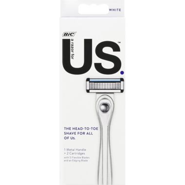 BIC&reg; Us. 3-Piece 5-Blade Razor Starter Kit in White. View a larger version of this product image.