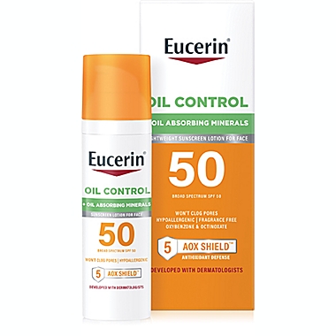 Eucerin&reg; 2.5 oz. Oil Control Face Sunscreen Lotion SPF 50. View a larger version of this product image.
