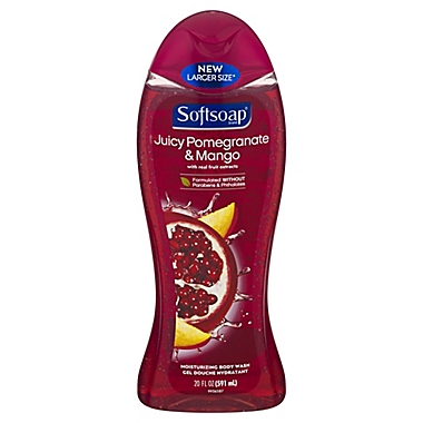 Softsoap&reg; 20 fl. oz. Moisturizing Body Wash in Juicy Pomegranate and Mango. View a larger version of this product image.