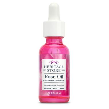 Heritage Store 1 fl. oz. Rose Oil Nourishing Treatment in Damask Rose &amp; Squalane. View a larger version of this product image.