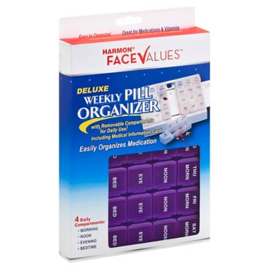 Harmon&reg; Face Values&trade; Deluxe Weekly Pill Organizer. View a larger version of this product image.