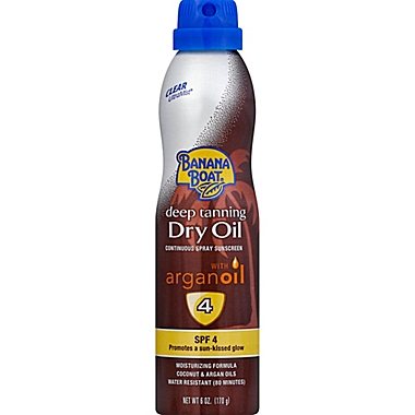 Banana Boat&reg; Clear Ultramist&reg; 6 fl. oz. Dry Oil Sunscreen Spray with Argan Oil SPF 4. View a larger version of this product image.