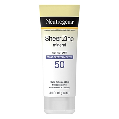 Neutrogena&reg; Sheer Zinc&trade; Dry-Touch 3 fl. oz. Sunscreen with Broad Spectrum SPF 50. View a larger version of this product image.