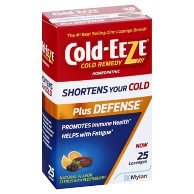 Cold-EEZE&reg; Plus Defense 25-Count Lozenges in Citrus &amp; Elderberry. View a larger version of this product image.