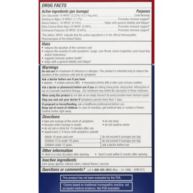 Cold-EEZE&reg; Plus Defense 25-Count Lozenges in Citrus &amp; Elderberry. View a larger version of this product image.