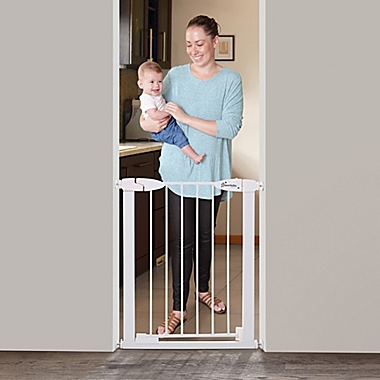 Dreambaby&reg; Boston Metal Tension Mount Slimline Security Gate in White. View a larger version of this product image.