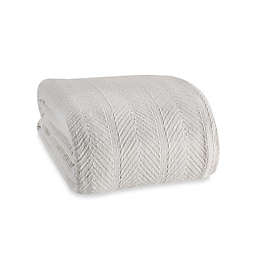 Eddie Bauer® Herringbone Cotton Twin Blanket in White