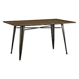 Modway Alacrity Wood Dining Table in Brown
