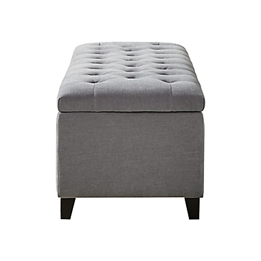 Madison Park Shandra Storage Bench in Grey. View a larger version of this product image.