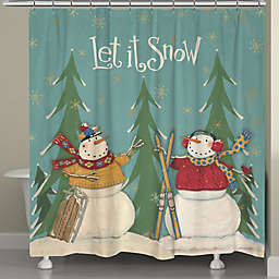Snowman Shower Curtain Bed Bath Beyond, Snow Time Country Snowman Shower Curtain
