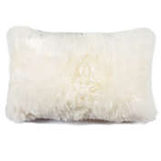Natural 100% Sheepskin New Zealand Oblong Throw Pillow