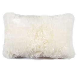 Natural 100% Sheepskin New Zealand Oblong Throw Pillow