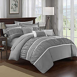 Chic Home Aero 10-Piece Queen Comforter Set in Grey