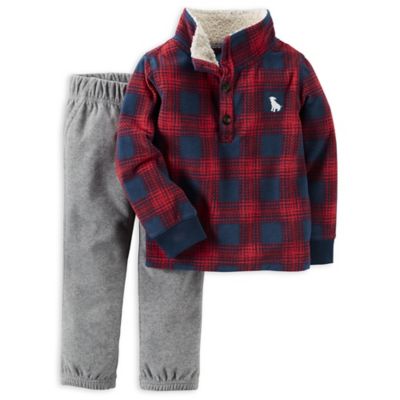 plaid fleece pullover