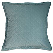 Austin Horn&reg; Classics Abigail Velvet European Pillow Sham in Aqua Blue