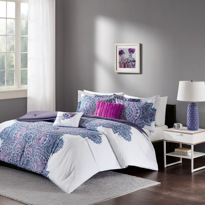 Intelligent Design Mila Comforter Set In Purple Bed Bath Beyond