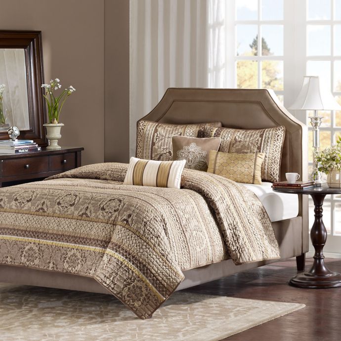 Madison Park Bellagio 6Piece Reversible Coverlet Set Bed Bath and