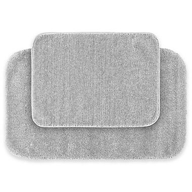 Garland Traditional Plush Bath Rug Set in Grey (Set of 2). View a larger version of this product image.