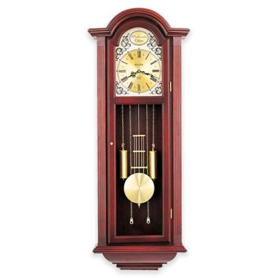 Bulova Tatianna Pendulum Wall Clock in Mahogany