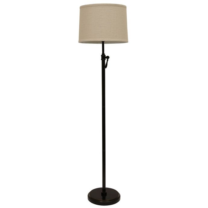 Décor Therapy Adjustable Floor Lamp in Oil Rubbed Bronze with Linen