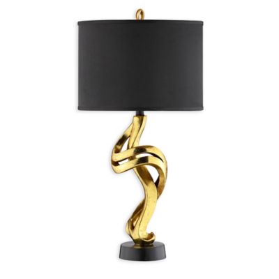 gold black table lamp