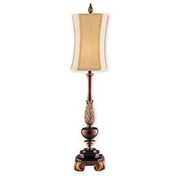 Stein World Sweet Ginger Buffet Lamp in Pewter with Square-Cut Corner Shade