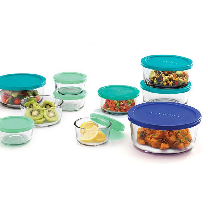 Anchor Hocking 24Piece Glass Food Container Set Bed Bath and Beyond