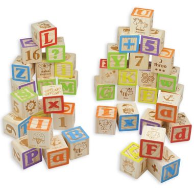 Maxim© Preschool Collection 40-Piece ABC Wooden Block Set. View a larger version of this product image.