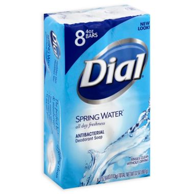 Dial&reg; 8-Pack 4 oz. Antibacterial Deodorant Soap in Spring Water&reg;. View a larger version of this product image.