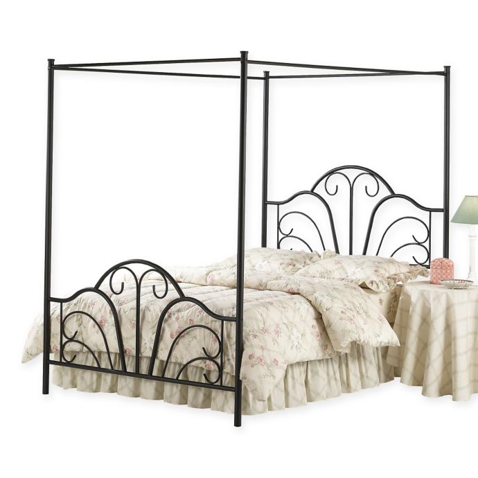 Hillsdale Dover Canopy Bed In Black Bed Bath And Beyond