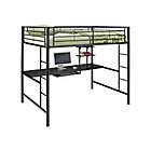 Alternate image 0 for Forest Gate Riley Full Size Metal Loft Bed with Desk in Black