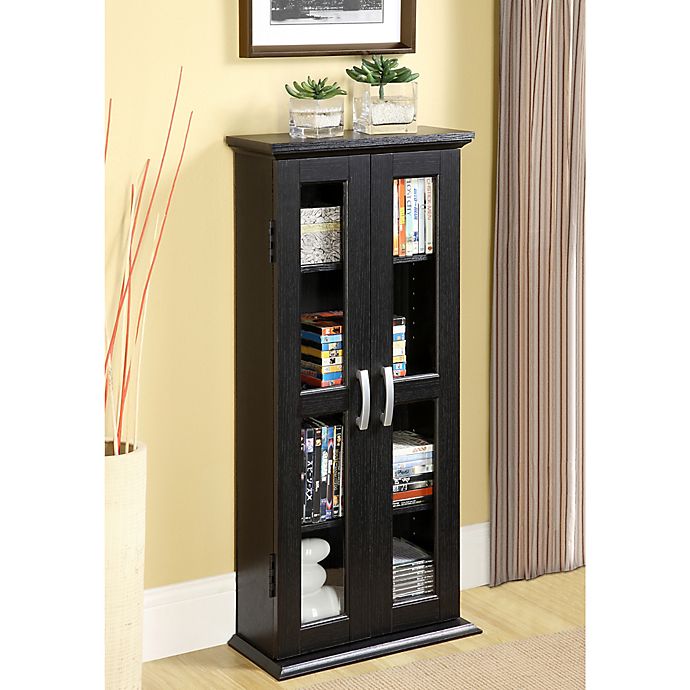 Forest Gate 41 Logan Traditional Wood Media Cabinet In Black