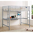 Alternate image 0 for Forest Gate Riley Full Size Metal Loft Bed with Desk in Silver