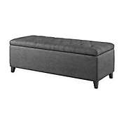 Madison Park Shandra Storage Bench in Charcoal