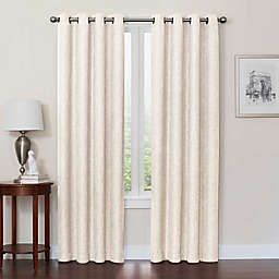 Quinn 120-Inch Grommet Top 100% Blackout Window Curtain Panel in Ivory (Single)