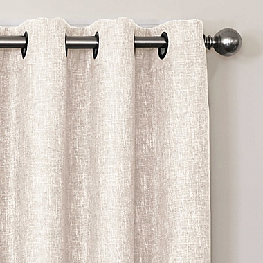 Design Solutions Quinn 84-Inch Grommet 100% Blackout Window Curtain Panel in Ivory (Single). View a larger version of this product image.