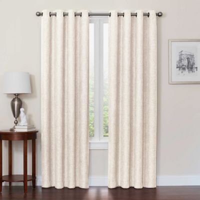 Quinn 84-Inch Grommet 100% Blackout Window Curtain Panel in Ivory (Single)