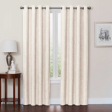 Design Solutions Quinn 84-Inch Grommet 100% Blackout Window Curtain Panel in Ivory (Single). View a larger version of this product image.