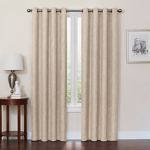 Alternate image 1 for Quinn 63-Inch Grommet 100% Blackout Window Curtain Panel in Linen (Single)
