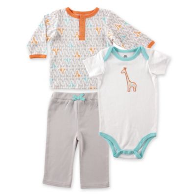 Baby Vision&reg; Yoga Sprout Long Sleeve Giraffe Top, Pant, and Giraffe Bodysuit Sets