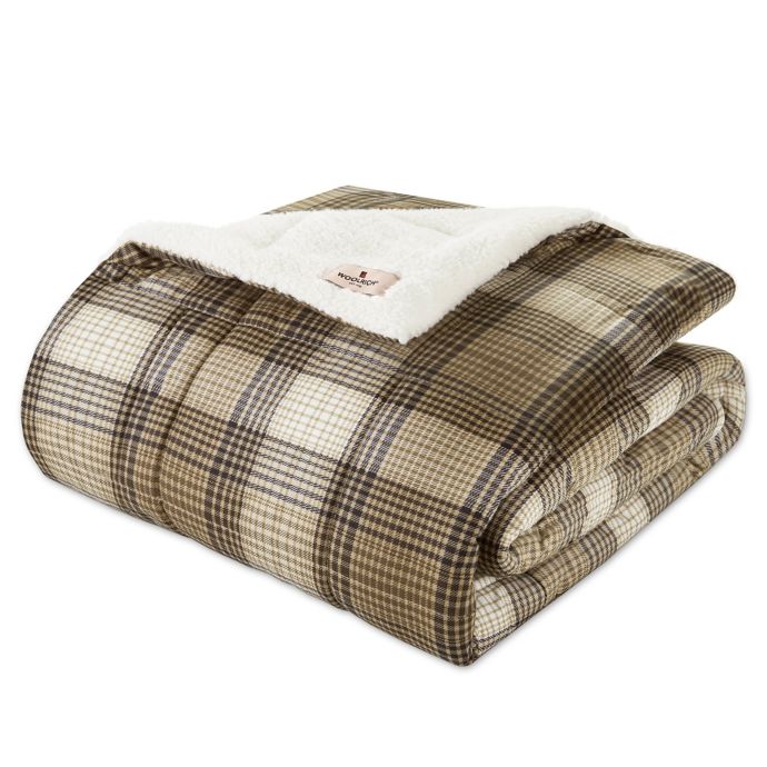 Woolrich® Anderson Printed Quilted Knitted Mink Throw Bed Bath & Beyond