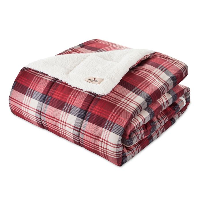 Woolrich® Anderson Printed Quilted Knitted Throw Blanket Bed Bath