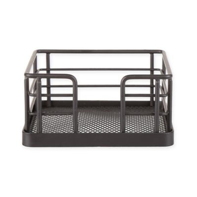 SALT&trade; 4.25-Inch Square Steel Coaster Holder in Black Wire