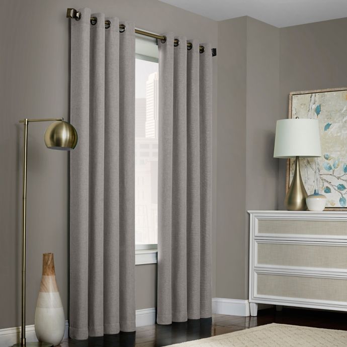 Brielle Solid Grommet Top Window Curtain Panel Bed Bath And