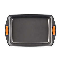 Rachael Ray™ Oven Lovin' Nonstick 9-Inch x 13-Inch Covered Cake Pan in Grey/Orange