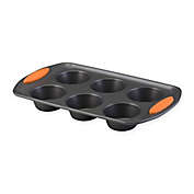 Rachael Ray&trade; Oven Lovin&#39; Nonstick 6-Cup Muffin Pan in Grey/Orange