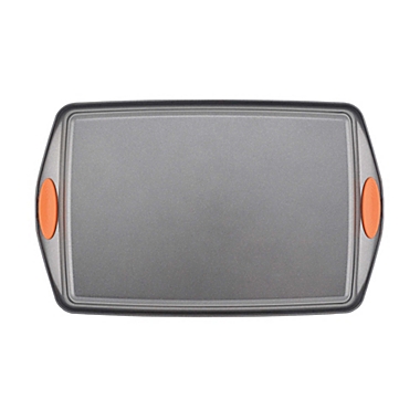 Rachael Ray&trade; Oven Lovin&#39; Nonstick 3-Piece Cookie Pan Set in Grey/Orange. View a larger version of this product image.
