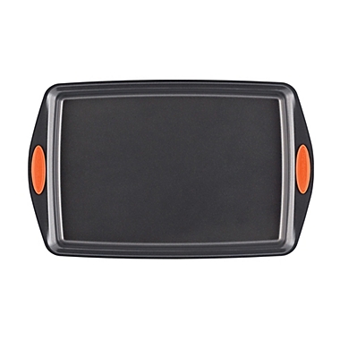 Rachael Ray&trade; Oven Lovin&#39; Nonstick 10-Inch x 15-Inch Cookie Sheet in Grey/Orange. View a larger version of this product image.
