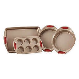 Rachael Ray™ Cucina Non-Stick 4-Piece Bakeware Set in Brown/Red
